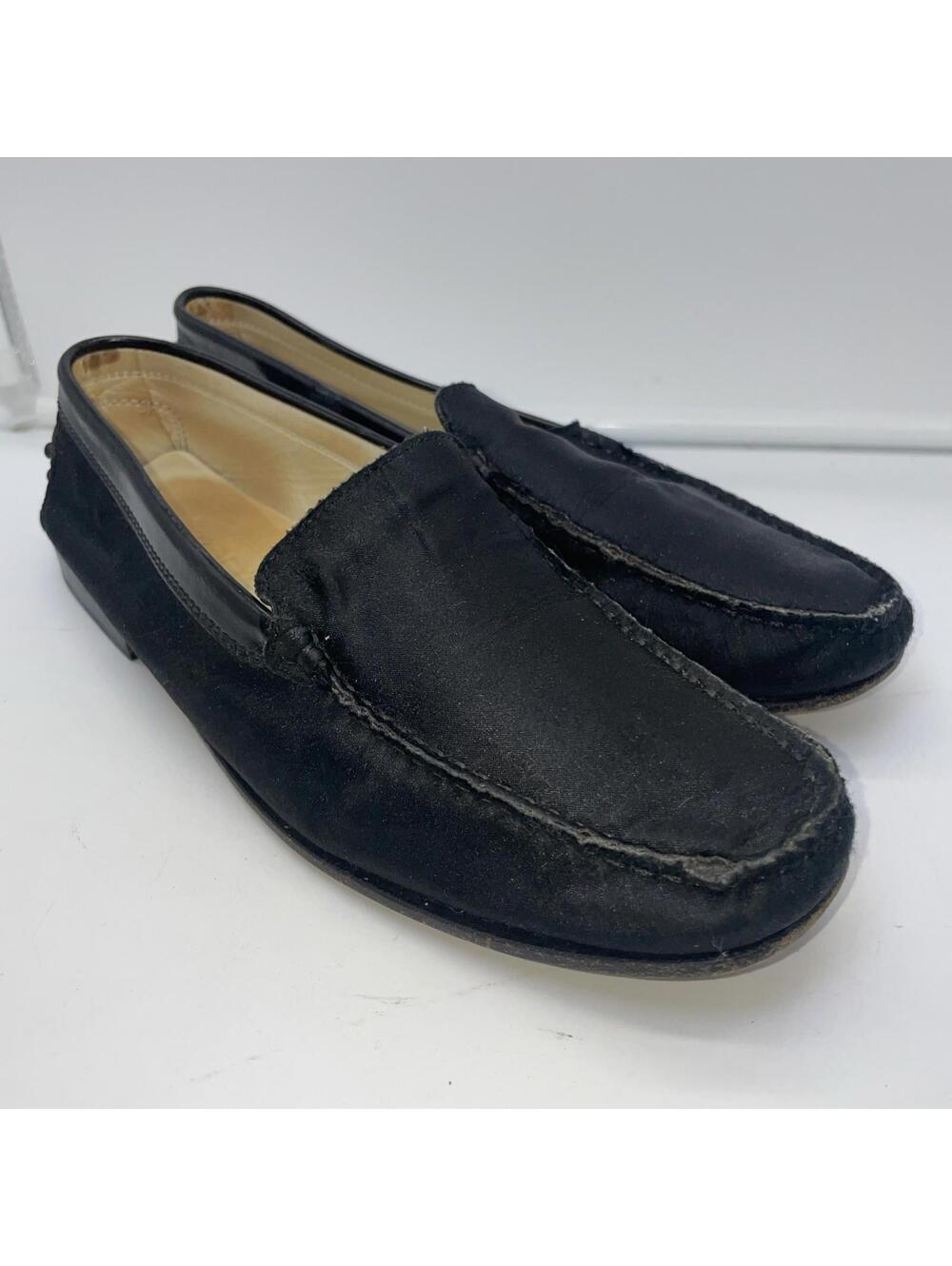 J.P. Tod's Black Leather Suede Loafer Flats Women’s Sz 7.5 Made In Italy